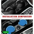 thumbnail image 3 of Yazoeia 2 Pack Bling Car Cup Coaster, 2.75 Inch Rhinestone Silicone Auto Cup Holder Insert Coaster, Anti Slip Crystal Soft Rubber Cup Pad, Universal Vehicle Accessories for Women (Light, 3 of 6