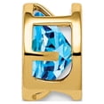 thumbnail image 2 of FB Jewels 14K Yellow Gold 6mm Blue Topaz bezel pendant, 2 of 4