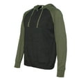 thumbnail image 2 of Independent Adult Lightweight Jersey Raglan Zip Hooded - Independent Trading Company, 2 of 3