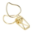 thumbnail image 4 of 100 Uds Clips de carpeta de melocotón dibujos animados lindos fuerte fuerza de sujeción abrazaderas de papel huecas de Metal resistentes para cuenta de oficina oro, 4 of 9