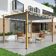 thumbnail image 2 of Outdoor Aluminum Pergola with Retractable Canopy, Reinforced 4-Sided Base, Waterproof & UV-Resistant Adjustable Roof, Modern Design for Patio, Deck, Backyard, and Garden, 2 of 8