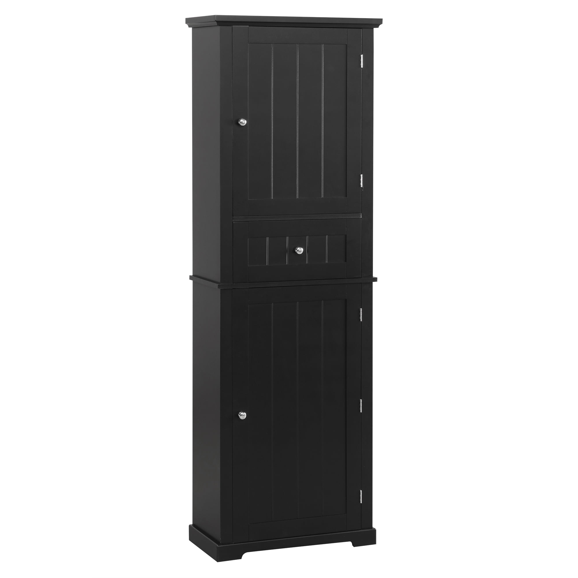 67" Tall Bathroom Cabinet, Modern Narrow Storage Towel with Adjustable Shelves and Darwer, Freestanding Fluted Pantry Cabinet for Kitchen,Laundry Room