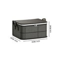 thumbnail image 2 of Fabric Storage Organizer Bags, Dark Gray Non-Woven Foldable Zippered Storage Totes with Reinforced Handles for Clothes, Blankets, Linens and Household Items, 2 of 5