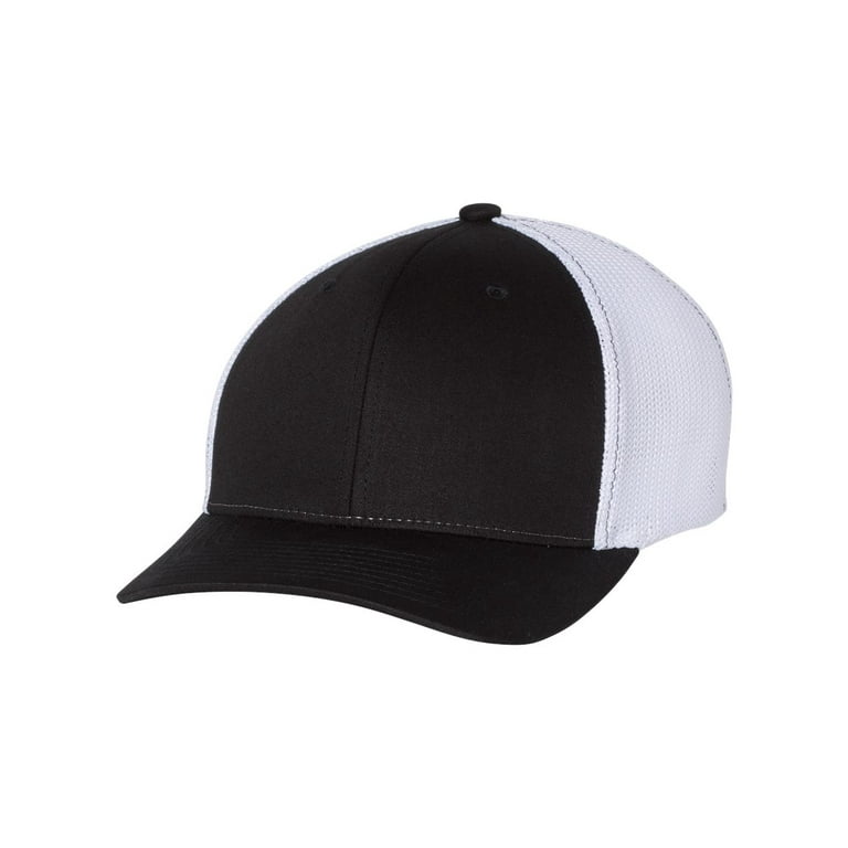 L/XL Richardson Trucker R-Flex by - / Fitted Black/ White with