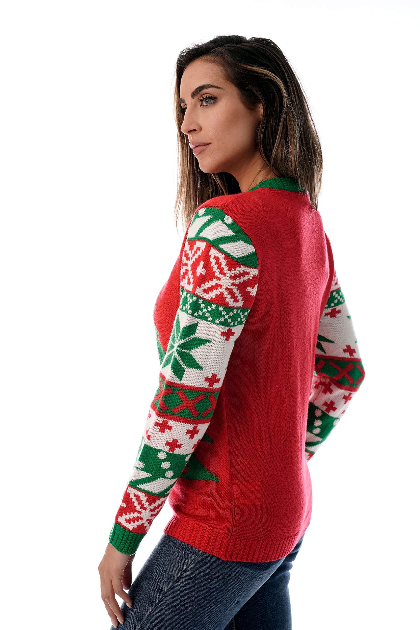 followme Womens Ugly Christmas Sweater - Sweaters for Women (Red - Christmas  Tree, Medium) - Walmart.com