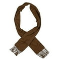 thumbnail image 3 of Steve Madden Womens Flannel Mid-Weight Muffler Scarf Tan O/S, 3 of 4