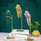 thumbnail image 3 of Parrot Sculpture Resin Parrot Statue Bird Animal Decoration Green, 3 of 5
