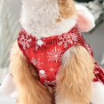 thumbnail image 4 of FOCUSNORM Robe de Noël pour Animaux Imprimé Flocon de Neige Costume Sans Manches en Peluche Nœud Vêtements pour Chat Chien, 4 of 7