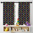 thumbnail image 5 of Blackout Kids Curtains,Black Colorful Skull Pattern Childrens Insulated Curtains Set Of 2,Bedroom Essentials,Toddler Room Decor 42x54in(106x137cm), 5 of 5