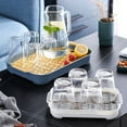 thumbnail image 3 of AMERTEER Drainage Tray Double Tea Tray Plastic Storage Tray Tea Table Fruit Tray For Home Living Room, 3 of 5