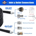 thumbnail image 4 of Sewer Jetter Kit for Pressure Washer 50FT, Jet Drain Cleaner Hose, Corner Rotating Button Nose Sewer Jetting Nozzle 1/4 In NPT, Sewer Jetting Nozzles Kit with Spanner Tape Pearl Corsage Pin, 5800PSI, 4 of 7