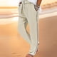thumbnail image 1 of Pantalones largos para hombre, pantalones deportivos informales lisos con cintura elástica y bolsillos, pantalones con cremallera lateral, pantalones de algodón para hombre, 1 of 6