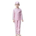 thumbnail image 6 of gcong Full Coverage Long Sleeve Swim Shirt and Pants Set for Girls Beach and Pool Swimming Wear Pink 10-11 Years, 6 of 6