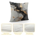 thumbnail image 4 of Nawypu Black and Gold Marble Throw Pillow Covers  Decorative Black Grey Abstract Pillow Cases Cushion Covers for Sofa Couch Car Bedroom Home Decor, 4 of 5