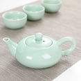 thumbnail image 5 of Juego de té de seis tazas de una sola olla con forma de pez pequeño de Celadon, regalo portátil sencillo para el hogar, regalo de actividad, 5 of 5