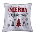 thumbnail image 3 of Pillow Perfect  Christmas Indoor Decorative Throw Pillow, Complete with Zipper Closure Christmas Plaid - 12" x 20", 3 of 5