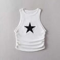 thumbnail image 5 of Tsesme Girls Star Print Tank Tops 2-14y, Casual Round Neck Sleeveless Tee, Summer Ribbed Knit Breathable Athletic Tanks, 5 of 6