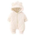 thumbnail image 1 of Ropa de una pieza de otoño e invierno para bebés; ropa de gateo para niños y niñas (Beige), 1 of 6