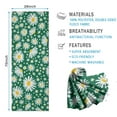 thumbnail image 2 of Green Daisy Flower Yellow Centers Pattern Hot Yoga Mat Towel Non Slip for Hot Yoga - Quick-Drying Yoga Mat Cover with 4 Corner Pockets with Travel Bag - Hot Yoga Towel Non Slip 70"x26", 2 of 6