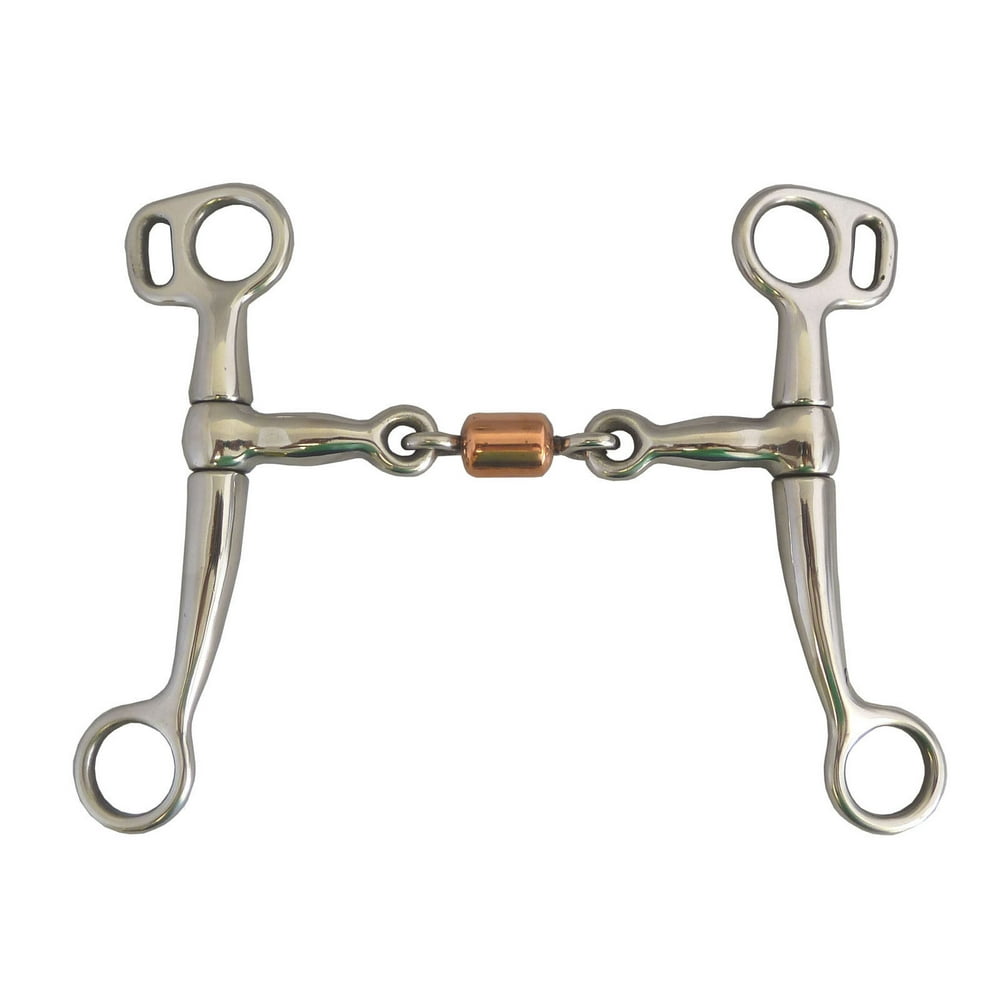 Tom Thumb Horse Breaking Snaffle Bit Copper Roller Short Shank