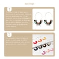 thumbnail image 3 of Pendientes colgantes multicolor liso semicírculo acrílico mujer pendiente regalo de aniversario elegante gancho para la oreja boda playa blanco Ropa, zapatos y accesorios Miscelánea Color verde Qarigey AP010380-07, 3 of 6