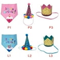 thumbnail image 3 of Pet Dogs Caps/Bibs Cat Dog Birthday Costume Sequin Design Headwear Cap Hat,Christmas Party Pets Accessories, 3 of 6