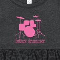 thumbnail image 4 of Inktastic Future Drummer Girls Girls Baby Dress, 4 of 5