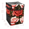 thumbnail image 5 of Rose Mini Trash Can for Car: Foldable, with Lid, Leak-Proof, and Hanging Storage Bag, 5 of 6