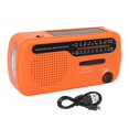 thumbnail image 1 of Hand Crank Radio AM FM SW1 SW2 Solar Emergency Weather Radio with LED Flashlight for Outdoor Camping Orange, 1 of 5