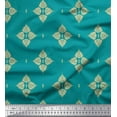 thumbnail image 1 of Soimoi Polyester Crepe Fabric Floral Block Print Fabric by The Yard 52 Inch Wide, 1 of 5