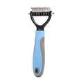 thumbnail image 3 of Double-Sided Pet Grooming Rake – Deshedding & Dematting Tool for Dogs & Cats, Extra-Wide Undercoat Brush for Long Hair, Reduces Shedding with Stainless Steel Teeth, 3 of 4