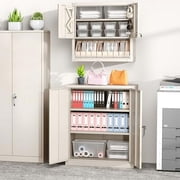 Greenvelly Metal Storage Cabinet with Doors and Shelves,Lockable Storage Cabinet for Office, 36” Metal Utility Cabinet Garage Cabinets, Lockable File Cabinet for Home Office, Garage, Kitchen