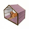 thumbnail image 1 of Paisley Pet House, Classic Style Motifs with Flowers Like Sun Leafs and Ornamental Shapes, Outdoor & Indoor Portable Dog Kennel with Pillow and Cover, 5 Sizes, Multicolor, by Ambesonne, 1 of 4