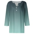 thumbnail image 4 of LYXSSBYX Button Down Shirts for Women Women's Fashion Casual Gradient Loose Button Tops, 4 of 5