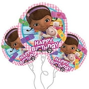 doc mcstuffins happy birthday 18" mylar balloon 3pk