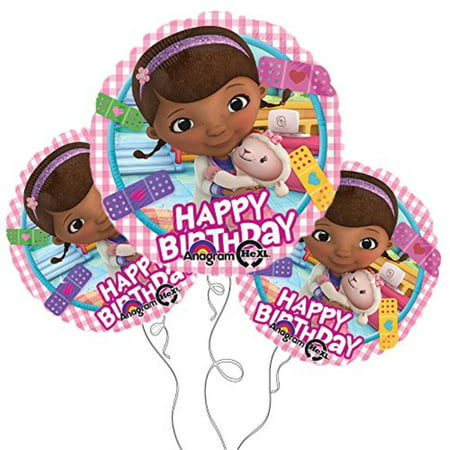 doc mcstuffins happy birthday 18" mylar balloon 3pk