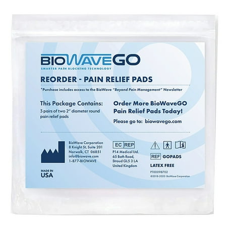 Replacement Pain Relief Pads for BioWaveGO - White
