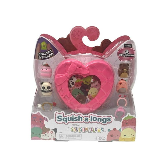 Squish-a-longs by Squishmallows Series 2 Valentines Edition with Willett, Omar, Shelly, Stanley
