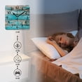 thumbnail image 4 of Square Wall Clock,Blue Wood Planks Rustic Wood Wall Texture,Silent Non-Ticking Wall Clock Decor for Home Office Kitchen Living Room Bedroom(10inch), 4 of 4