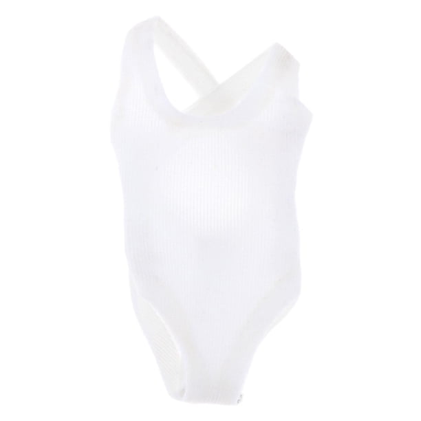 Figura de acción femenina a escala 1/12, ropa de muñeca de moda, traje de baño, lencería para 6 Blanco