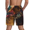 thumbnail image 2 of Lsque Mens Swim Trunks Colorful Bull Western Man Pattern - Bathing Suit Compression Liner - Beach Swim Shorts Swimwear - (S-3XL) - Stretch Quick Dry -X-Large, 2 of 9