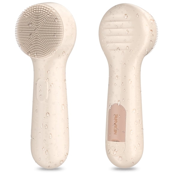 NEXPURE Facial Cleansing Brush, IPX7 Waterproof Sonic Face Scrubber, Rechargeable Electric Silicone Face Brush for Deep Cleansing and Exfoliation