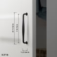 thumbnail image 3 of Goo-Ki 6 Pack 7.6'' Center to Center Vintage Matte Black Cabinet Pulls, Sleek Zinc Alloy Cabinet Handles for Classic Furniture Drawer Hardware, 3 of 7