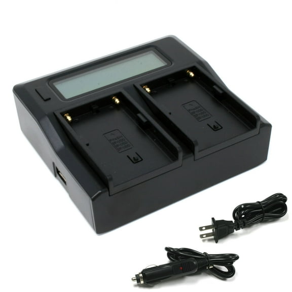 Wasabi Power Dual LCD Battery Charger for Sony BC-U1 and Sony BP-U30, BP-U60, BP-U90