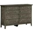 thumbnail image 2 of Home Square 2-Piece Set with 8-Drawer Dresser and 3-Drawer Nightstand in Gray, 2 of 11