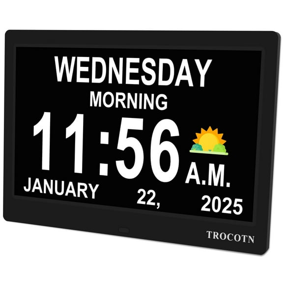 Despertador TROCOTN Dementia con calendario para personas mayores de 10 pulgadas