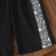 thumbnail image 6 of Karoyedx Little Girls Clothes Teen Girl Clothes Bow Graphic Short Sleeve T-Shirt Top+Wide Leg Pants 2 Piece Outfit Set Black Size,6-9 Months, 6 of 8