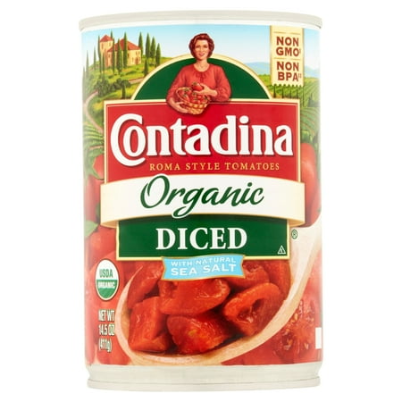 Organic Diced Tomatoes - Contadina Organic Diced Roma Style Tomatoes, 14.5 Oz