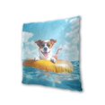 thumbnail image 3 of Dog with Sunglasses Drink Swimming Throw Pillow Covers Pillowcases 18 x 18 Inch Home Decor 2 Packs for Bedroom Sofa, 3 of 6