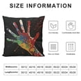 thumbnail image 5 of Nawypu  Splatter Hand Prints Graffiti Black Throw Pillow Case Pillow Cover Square Cushion Cover for Couch Sofa Car Bedroom, 5 of 5